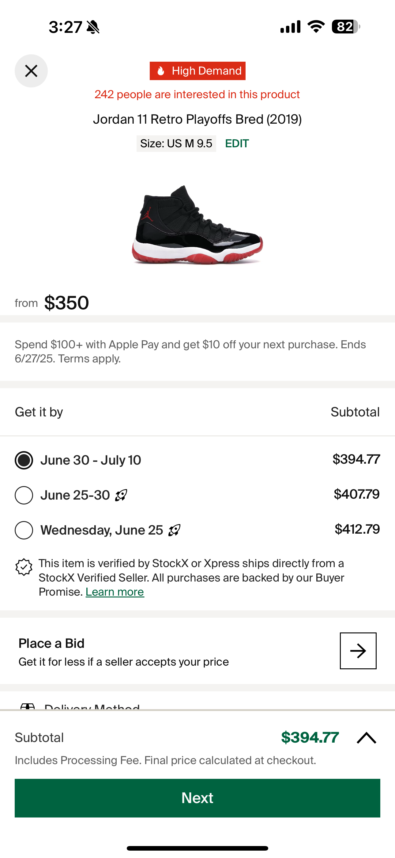 AJ 11's “Bred” 2019