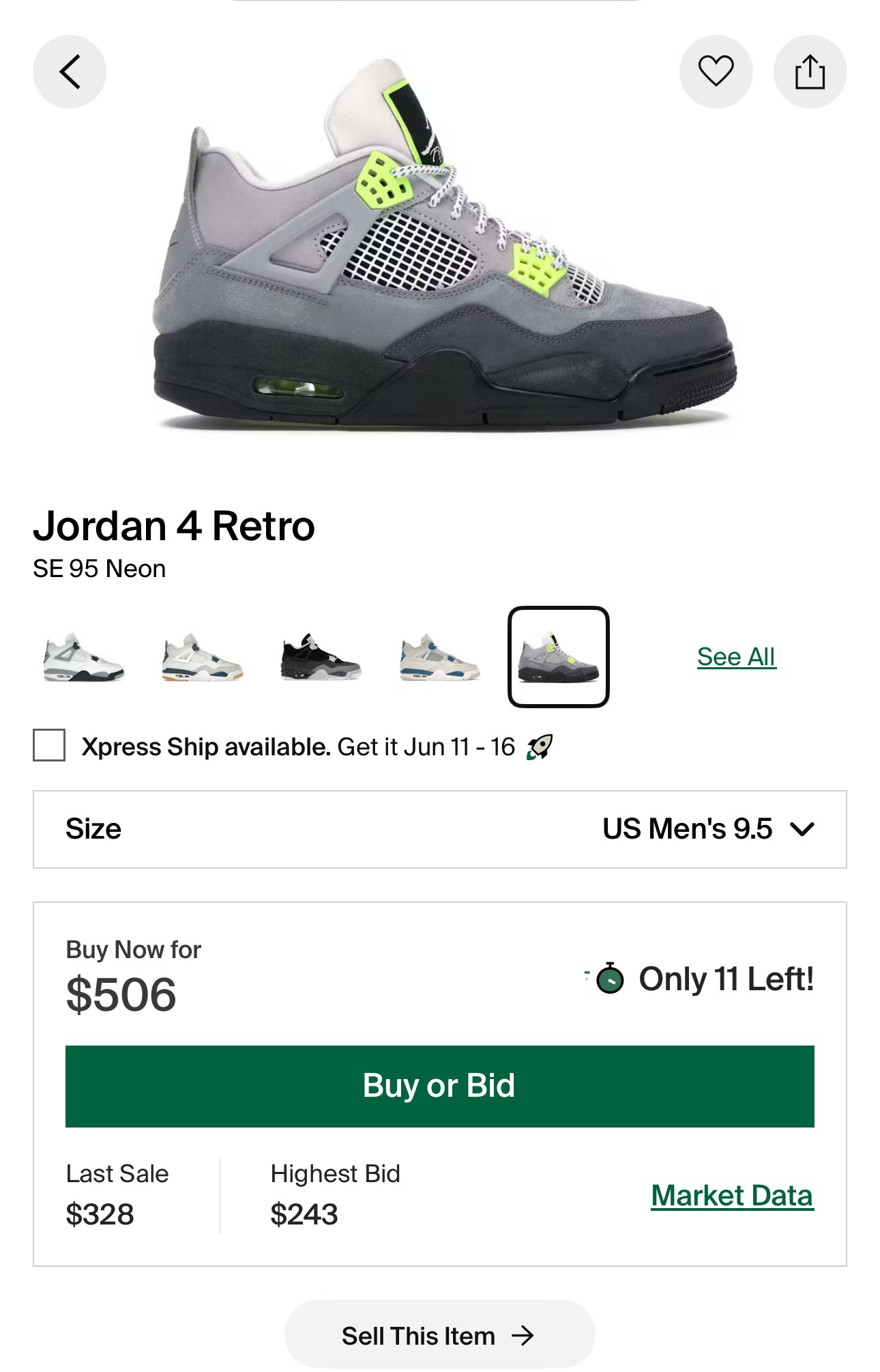 AJ 4's “SE NEON”