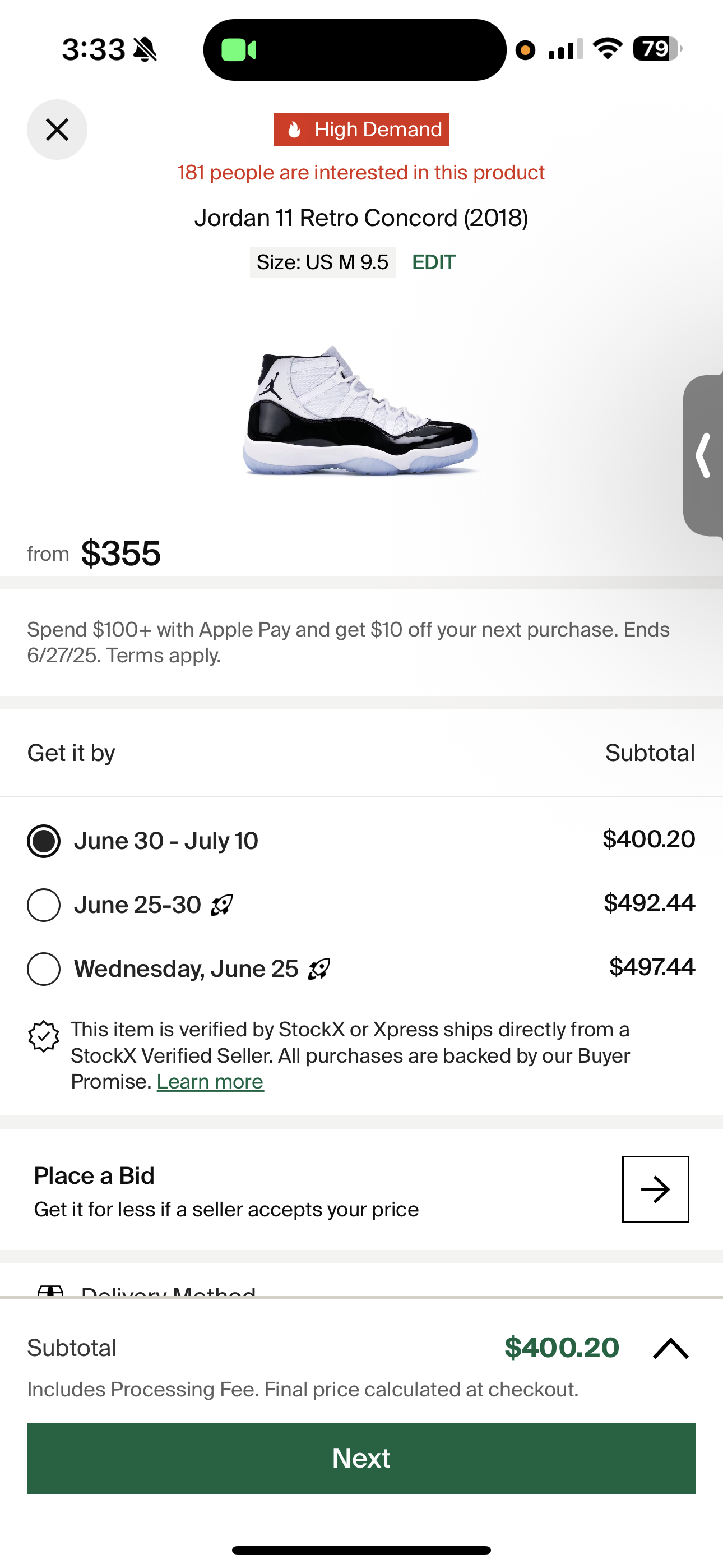 AJ 11's “Concord” 2018