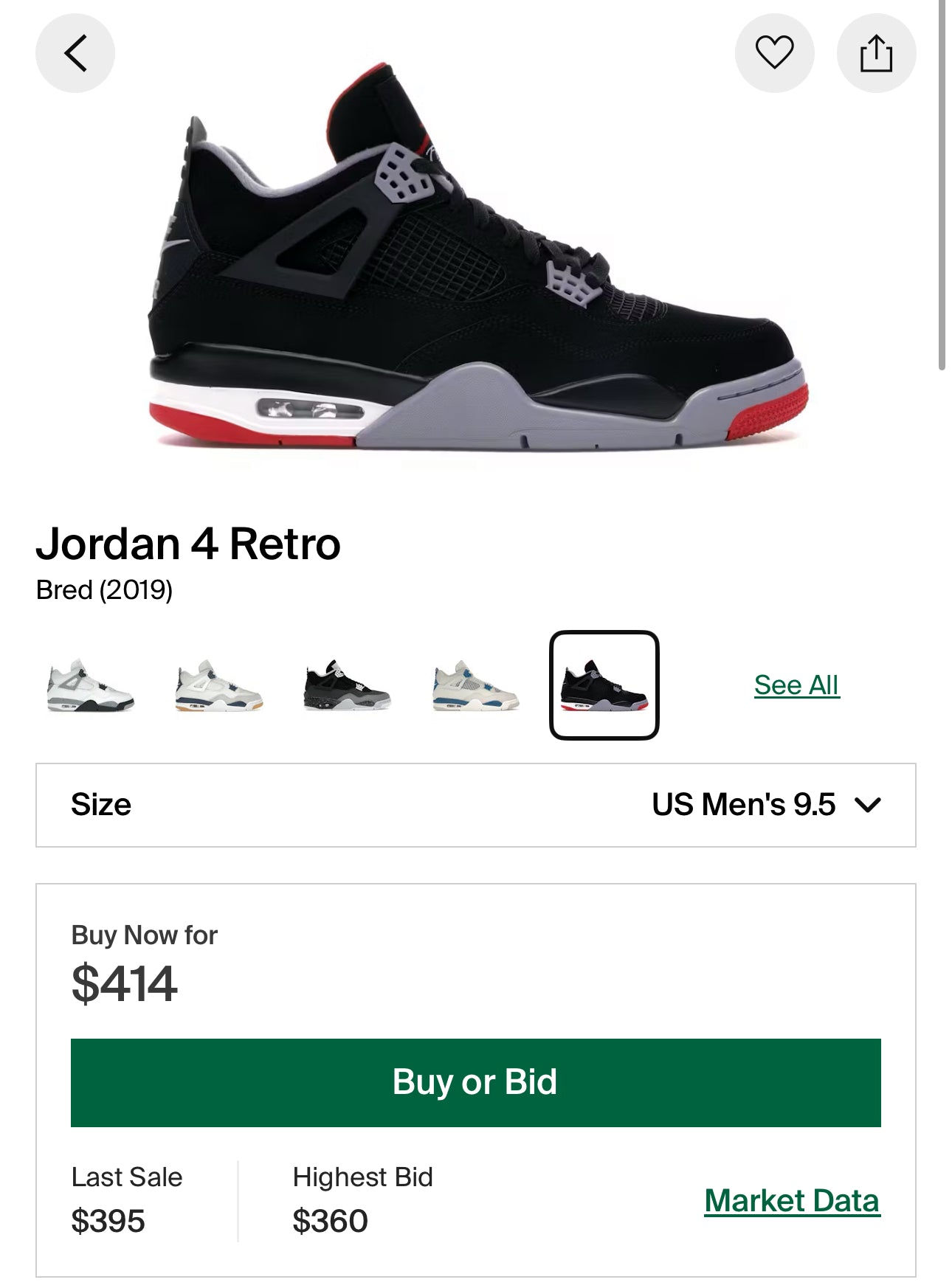 AJ 4's “Bred” Pair 2