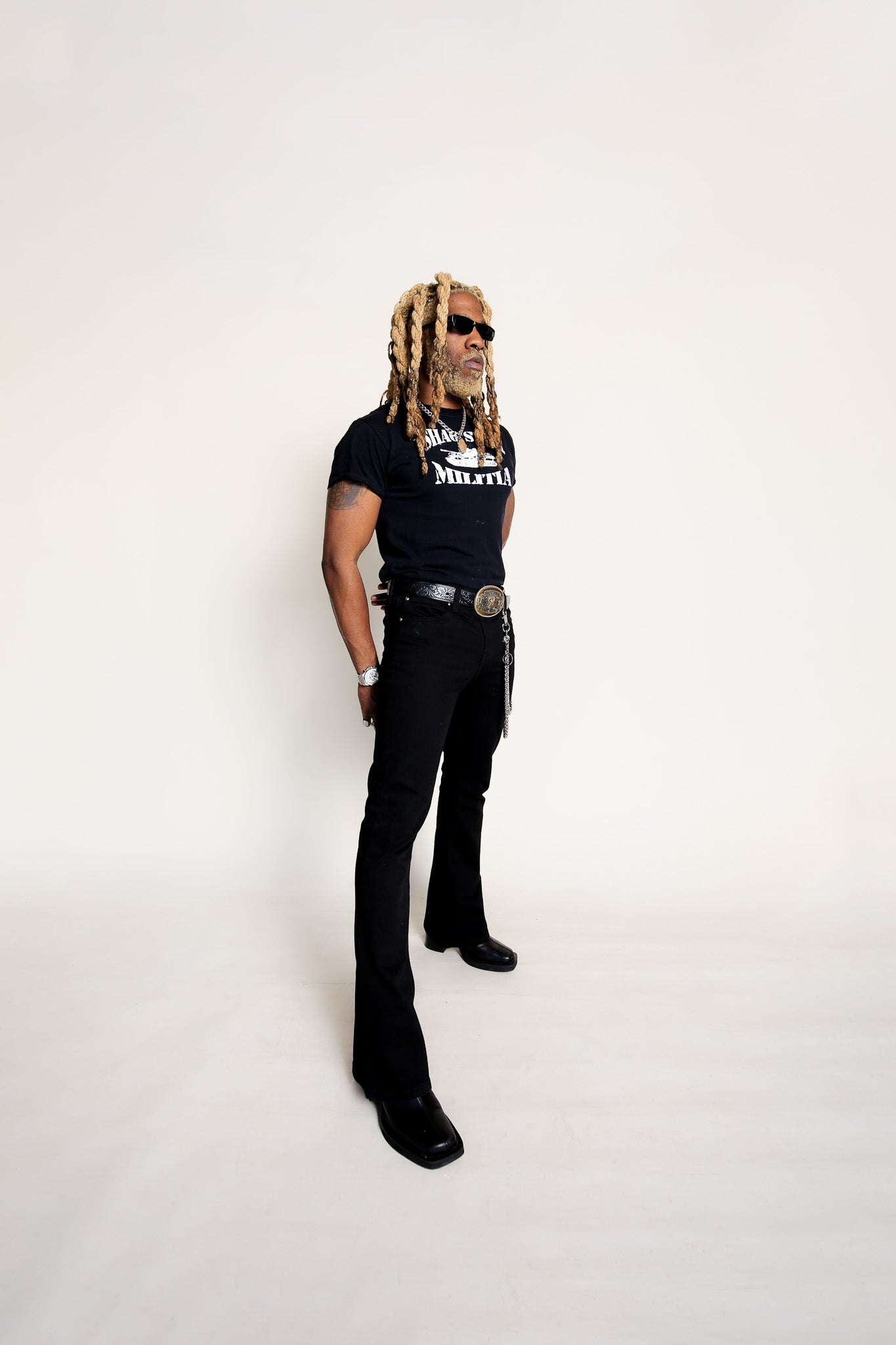 BLK MILITIA TEE