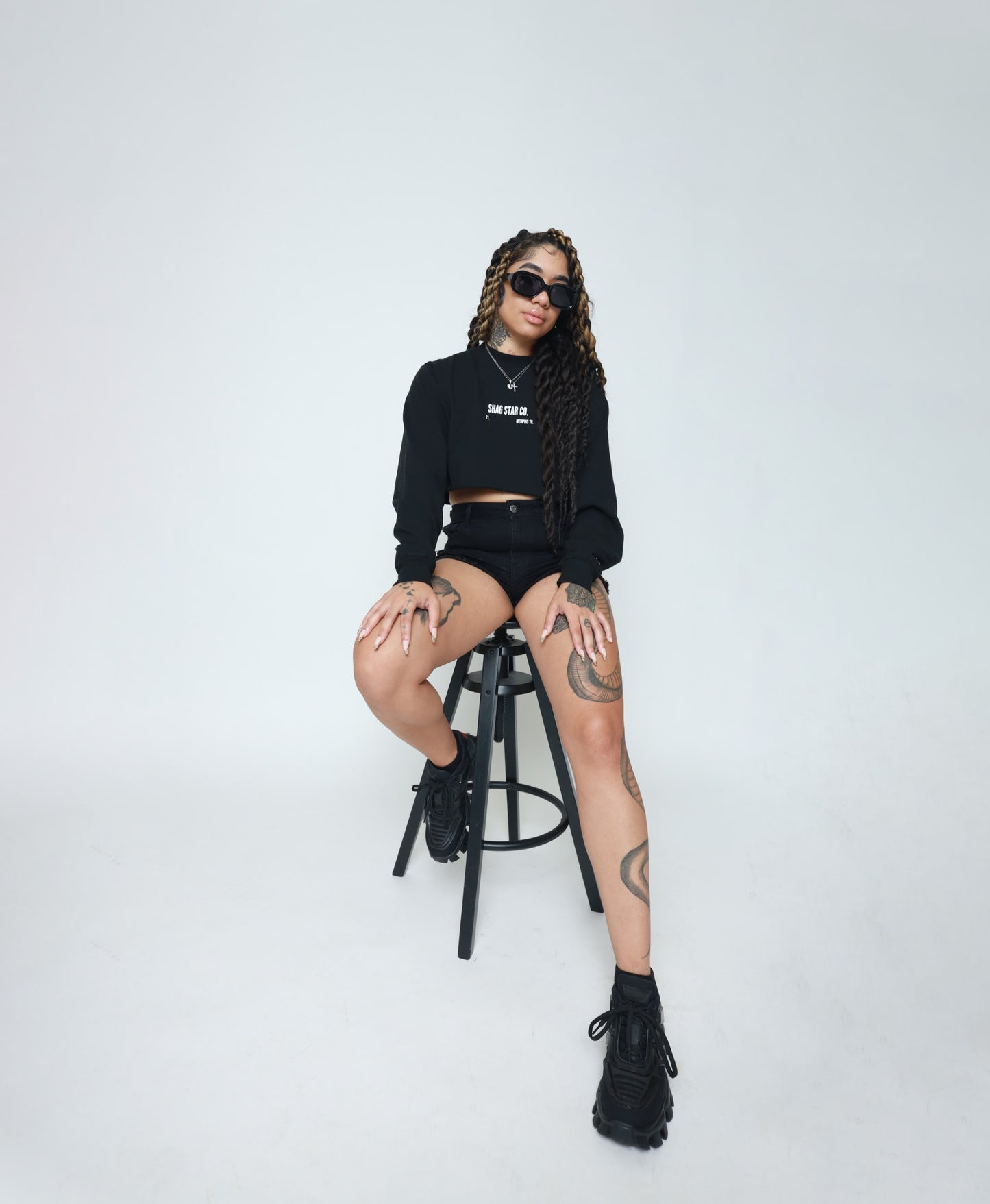 Womens Crop Black