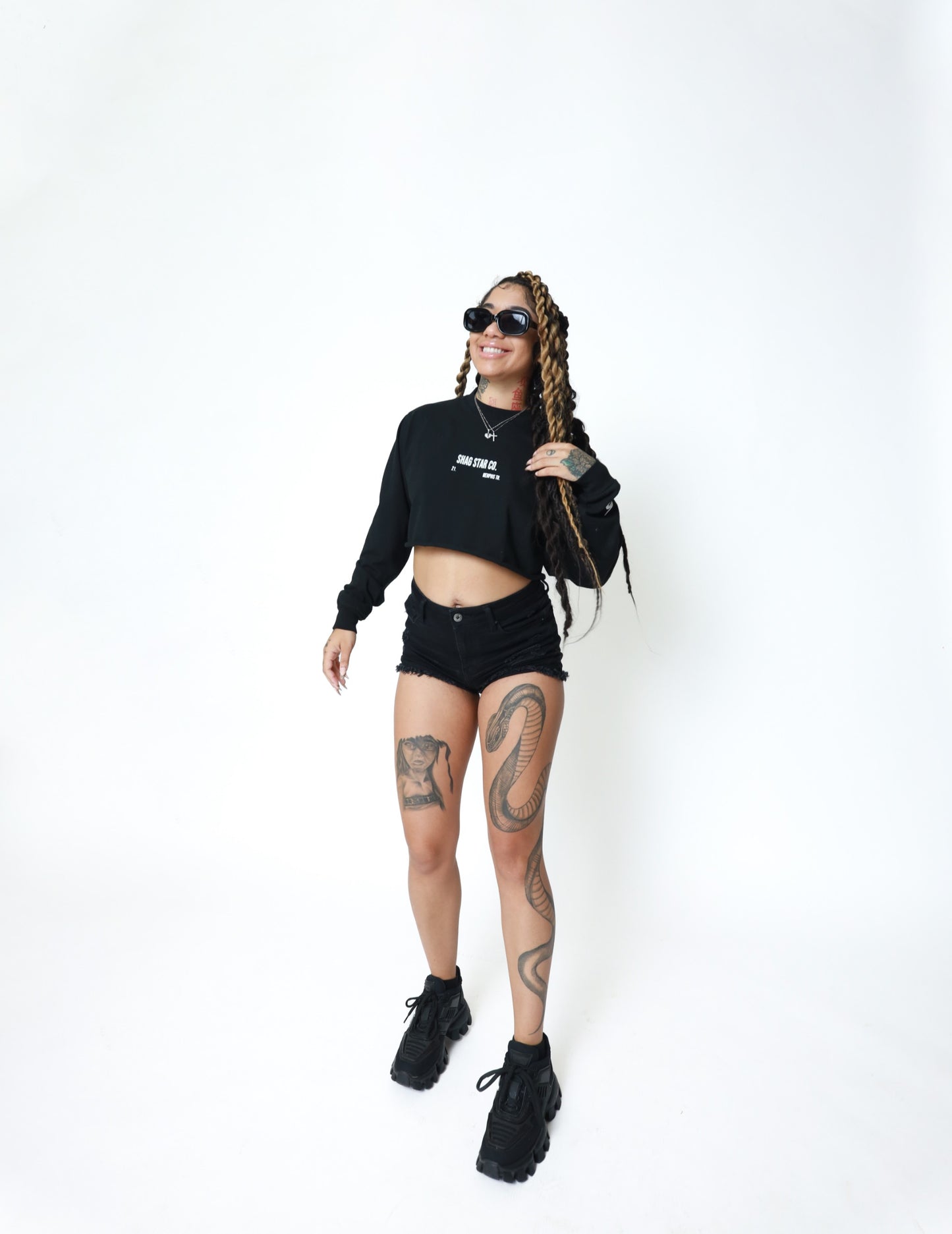 Womens Crop Black