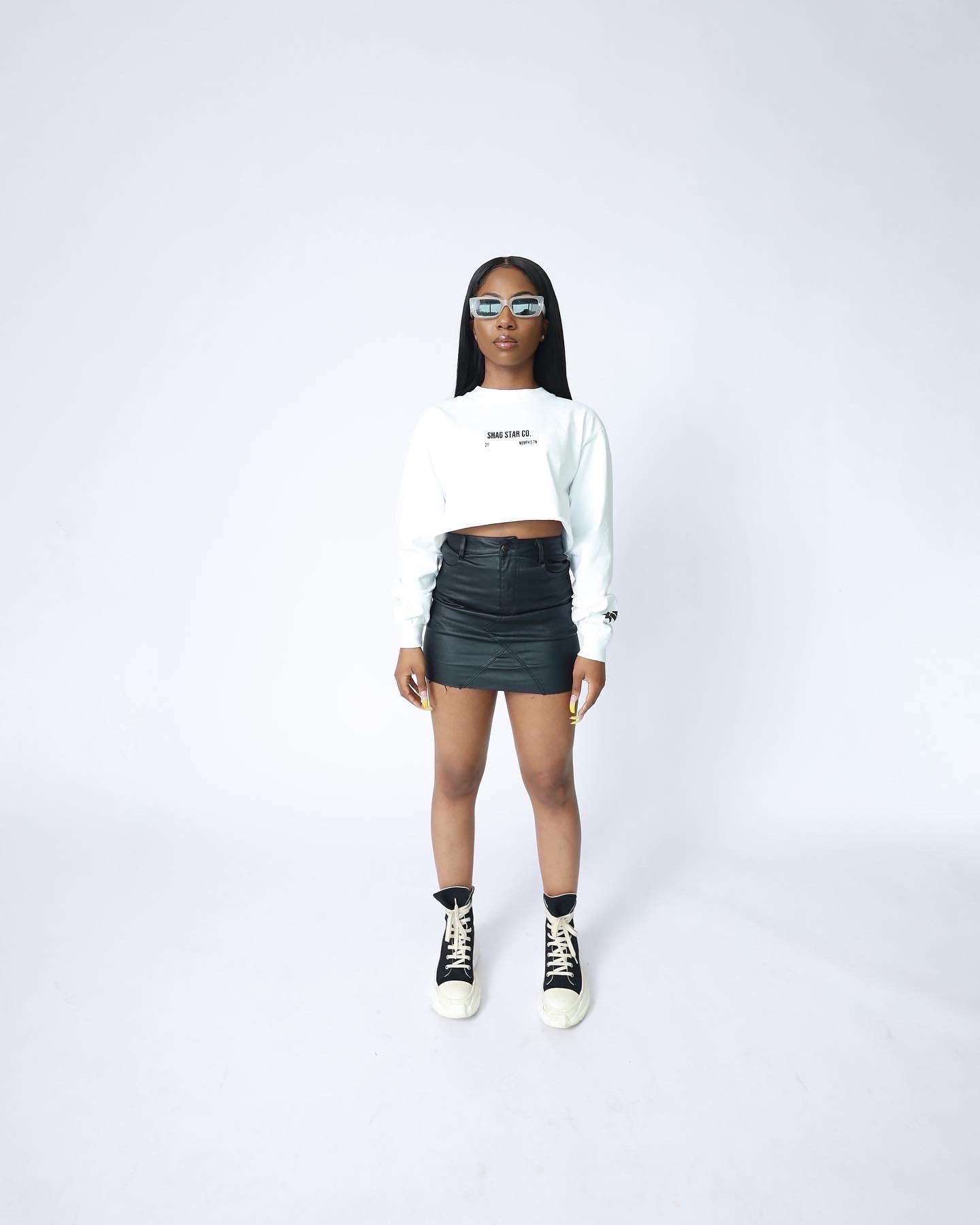 Womens Crop White